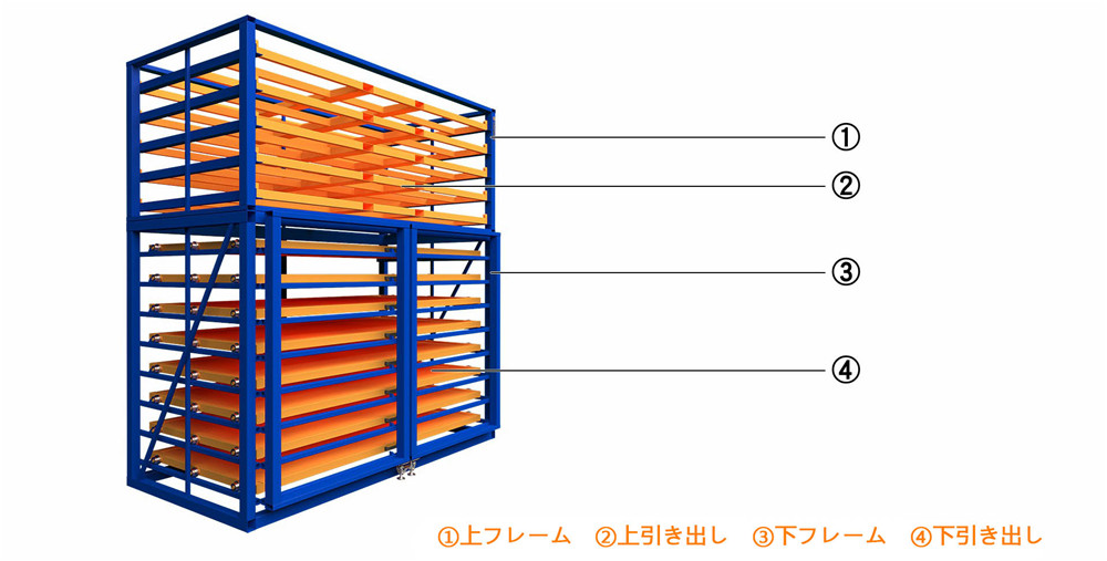縦型板材収納ラック